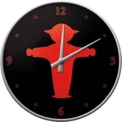 Produktbild von Nostalgic-Art - Wanduhr Küchenuhr Ø31cm Analog Metall Batterie - Ampelmann rot
