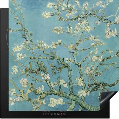 Produktbild von KitchenYeah© Herdabdeckplatte Van Gogh - Mandelblüte - Alte Meister - Kunst - Vintage , 78x78cm, Küche Deko, Glaskeramikkochfeld Herdabdeckung, Abdeckplatte fùr Kochfeld