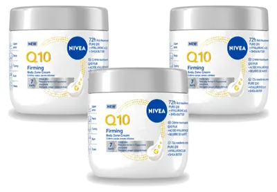 Obrázek produktu pro 3 x NIVEA Q10 tělový krém, posilující a omlazující - 400 ml - výhodná balení - 3 kusy