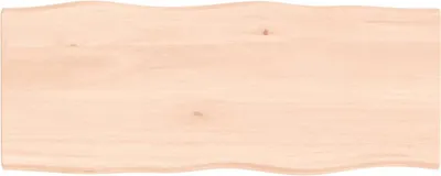 Produktbild von vidaXL Tischplatte 100x40x2 cm Massivholz Eiche Unbehandelt Baumkante
