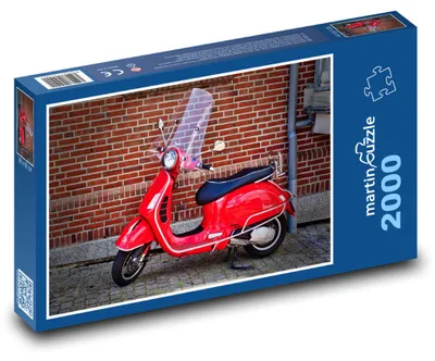 Obrázek produktu pro martinpuzzle - Puzzle 2000 - Skútr - motocykl, červená motorka