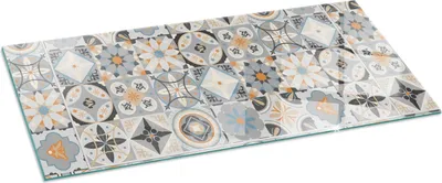 Produktbild von Glasbodenplatte für 125x50 cm – Kaminofen – Kaminplatte Glas – Schutzglas – Funkenschutzplatte –Glasbodenplatte Feuerfeste – Hitzeschutzplatte – Bodenschutz aus Glas – Mosaikmuster in Fliesen