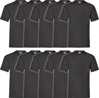 Produktbild von 10er Pack Fruit of the Loom Valueweight T-Shirt Farbe: schwarz Größe: L