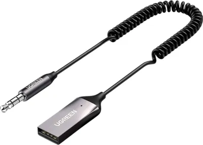 Produktbild von Ugreen odbiornik dźwięku Bluetooth 5.3 kabel USB adapter audio AUX jack czarny (70601 CM309)