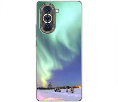 Produktbild von König Design Hülle kompatibel mit Huawei nova 10 Kunststoff Soft Handyhülle - Handy Case Polarlichter