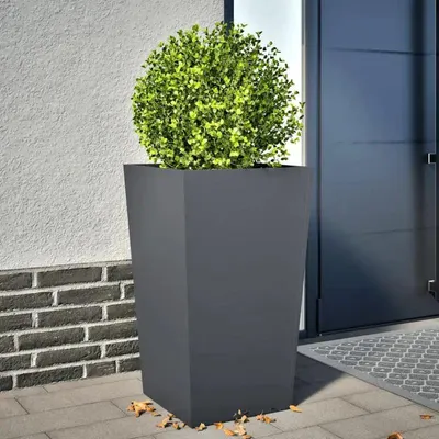 Produktbild von Metall Blumenständer - Pflanzenständer / Blumentisch - Edelstahl rostfrei - Quadratisch - Für Innen und Außen - 45 x 45 x 75 cm