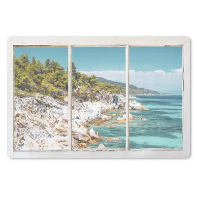 Produktbild von MuchoWow® Mauspad Mousepad Aussicht - Meer - Strand 27x18 cm - Mousepads - Maus Mat - Pad - Mausunterlage - Büroartikel - Desk Matten