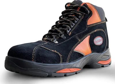 Produktbild von Charlie Barato Sicherheitsstiefel S3, LOG149, Farbe schwarz/orange, Größe 39 EU