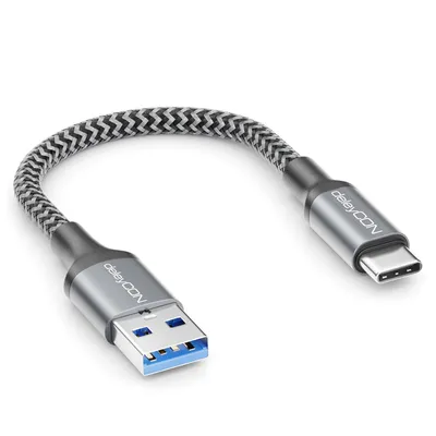 Produktbild von deleyCON 0,15m USB-A auf USB-C Kabel USB 3.0 5Gbps