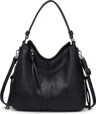 Produktbild von Handtasche Damen Kunstleder Umhängetasche Designer Schwarz