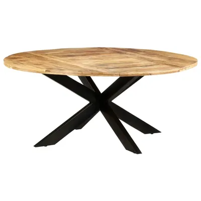 Produktbild von Esstisch Rund 175x75 cm Raues Mangoholz