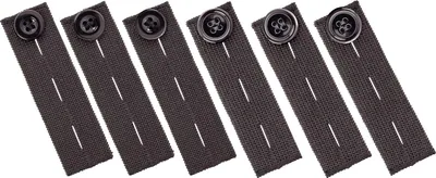Produktbild von Elastische Hosenbundverlängerungen (6er-Pack), verstellbare Bunderweiterungen für Männer und Frauen, Jeanshosen-Knopfverlängerungs-Set