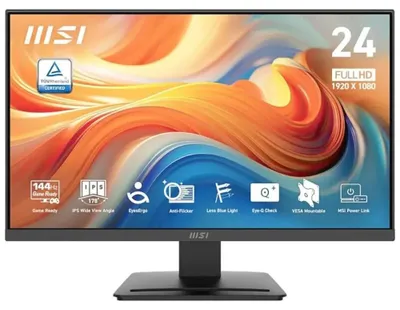 Produktbild von MSI Pro MP251 E14L, 62,2 cm (24.5"), 1920 x 1080 Pixel, Full HD, 4 ms, Schwarz