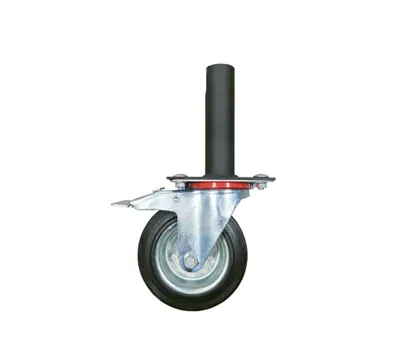 Zdjęcie produktu dla Koło Rusztowania Warszawskie z Hamulcem Obrotowe 125 mm Stabilne