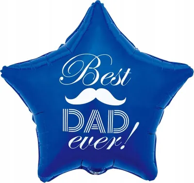 Produktbild von 19" Best Dad Ever Folienballon, blau, 1 Stk.