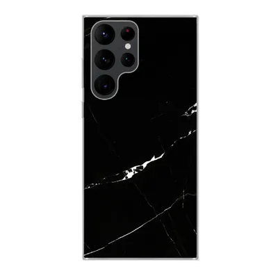 Produktbild von MuchoWow® Handyhülle Schutzhülle Hülle für Samsung Galaxy S22 Ultra Marmor - Schwarz - Natursteine Silikon Softcase Handy Hülle - Abbildung