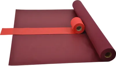 Produktbild von Sensalux Kombi-Set 1 Tischdeckenrolle 1,18m x 25m bordeaux + Tischläufer 15cm rot