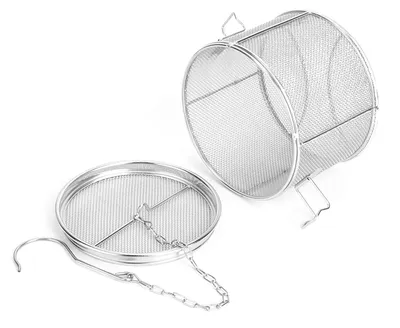 Immagine prodotto di Omgoods - Filtro per tè in acciaio inossidabile - Setaccio per tè - Uovo per tè - Filtro per erbe - Cestello - 14 x 10 cm