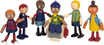 Produktbild von Biegepuppen-Familie mit Rollstuhl