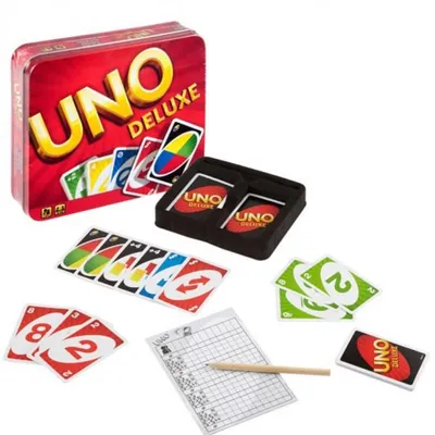 Image de Mattel - k0888 - jeu de cartes - uno deluxe - jeu de société