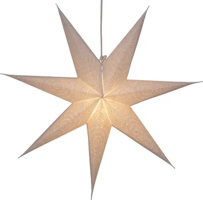 Produktbild von Faltbarer Advents Leucht Papierstern, Weihnachtsstern 60 cm - Suriname, Silber-Farben, Star Fensterdeko
