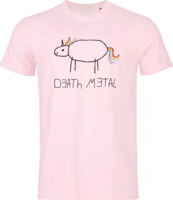 Produktbild von Death Metal Unicorn T-Shirt Herren Death Metal Unicorn - Heavyweight rosa M