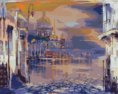 Image de Zuty - Peinture par numéros - ÉGLISE À SAINT-PÉTERSBOURG, 40 x 50 cm, sans cadre et sans toile tendue