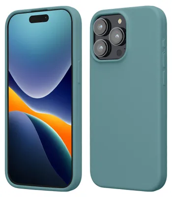Produktbild von kwmobile Handyhülle für iPhone 15 Pro Max Hülle, für iPhone 15 Pro Max Case - Hülle Silikon - kabelloses Laden - Arctic Night