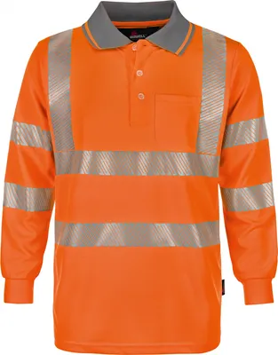 Zdjęcie produktu dla Koszulka polo robocza, koszulka polo z długim rękawem, o wysokiej widoczności, rozmiar XXXL