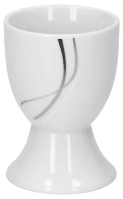 Produktbild von Van Well Eierbecher Silver Night einzeln, rund Ø 50 mm, H 70 mm, Eierständer hoch, Linien-Dekor