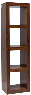 Immagine prodotto di MASSIVMOEBEL24 | scaffale in legno di Acacia 48x35x174 nougat laccato OXFORD #335