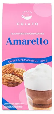 Obrázok produktu pre Mletá káva s príchuťou amaretto CHiATO Amaretto, 250 g