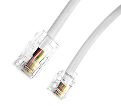 Productafbeelding van 3M RJ11 naar RJ45 telefoonkabel, platte verlengkabel, 6P4C naar 8P8C – Voor modem en faxapparaat