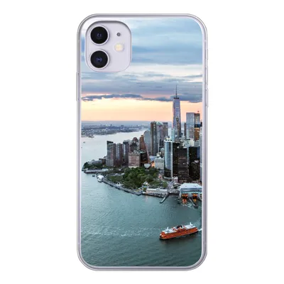 Produktbild von MuchoWow® Handyhülle Schutzhülle Hülle für iPhone 11 Luftaufnahme von New York Silikon Softcase Handy Hülle - Handytasche