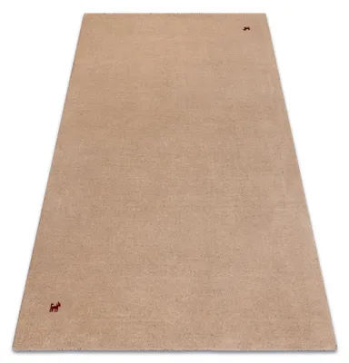 Image de Tapis en laine GABBEH LOOM beige - TISSÉ MAIN épais beige 143x180 cm