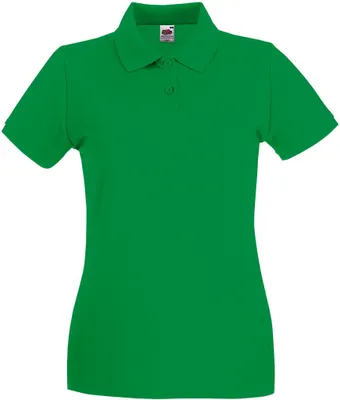Produktbild von Fruit of the Loom Damen T-Shirt Polohemd kurzarm Poloshirt Polo Shirt, Größe:S (10), Farbe:Kelly Green