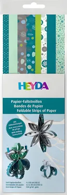 Produktbild von Heyda 204875659 Faltstreifen-Set "Christmas" 1 x 30 cm, 1,5 x 30 cm türkis/mint