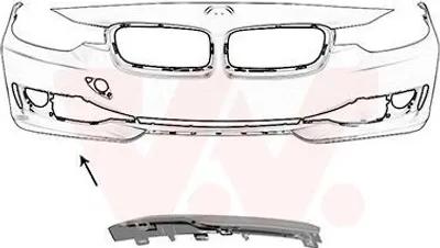Produktbild von VAN WEZEL Kühlergrill-Zierleiste 0693584 Vorne Rechts Stoßfänger für BMW 3 Touring (F31)