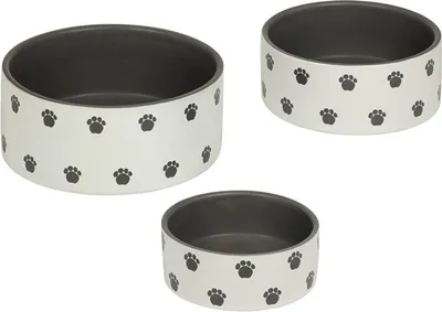 Produktbild von Nobby 73611, Hund, Keramik, Cremefarben, Grau, Haustier-Fütterungsschale, Abbildung, 0,55 l