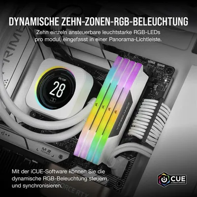 Immagine prodotto di Corsair VENGEANCE RGB DDR5 6400MT/s 32GB - Bianco