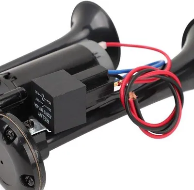 Immagine prodotto di Set di altoparlanti a doppia tromba da 130 dB - Altoparlanti per auto a 24 V con compressore per camion e barche