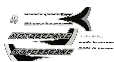 Produktbild von Fahrrad DEKOR Satz Aufkleber Rahmen frame Decal Sticker Motobecane grau weiß
