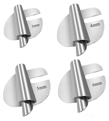 Produktbild von Rollsaumfüße – für Nähmaschinen, 4 Stück, für 3-6 mm breite Säume