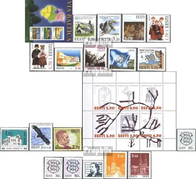 Produktbild von Briefmarken Estland 1995 Mi 245-271 (kompl.Ausg.) Jahrgang 1995 komplett postfrisch Matsalu