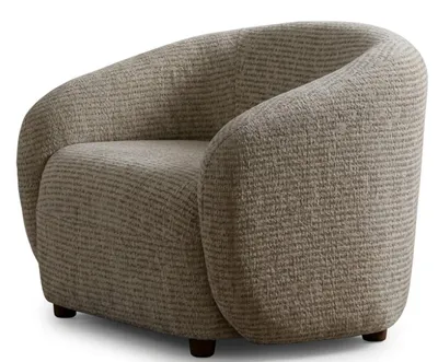 Produktbild von Wohnzimmer Sessel Moderner Stil Beige Holzgestell Weiches Kopfteil