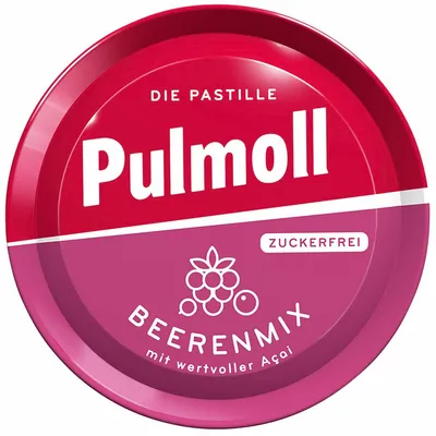 Immagine prodotto di Pulmoll Pastiglie miste ai frutti di bosco senza zucchero in barattolo 50g