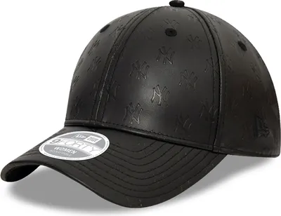 Obrázok produktu pre New Era 9Forty Damen Cap - KUNSTLEDER NY Yankees schwarz