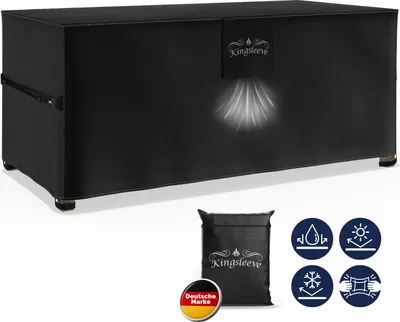 Produktbild von Kingsleeve® Abdeckung Bierzeltgarnitur 180x90x74cm Winterfest Wasserdicht Abdeckplane Gartenmöbel Biertischgarnitur Schutzhülle Biertisch Cover