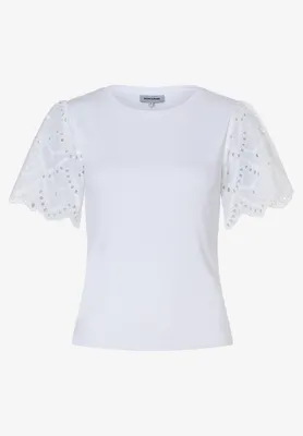 Produktbild von Rippenshirt mit Spitzenärmel