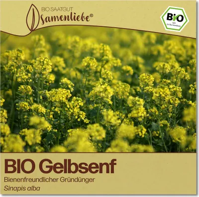 Produktbild von Gelbsenf Samen Bienenfreundlicher Gründünger Blumen-Samen Saatgut Gelbsenfsamen
